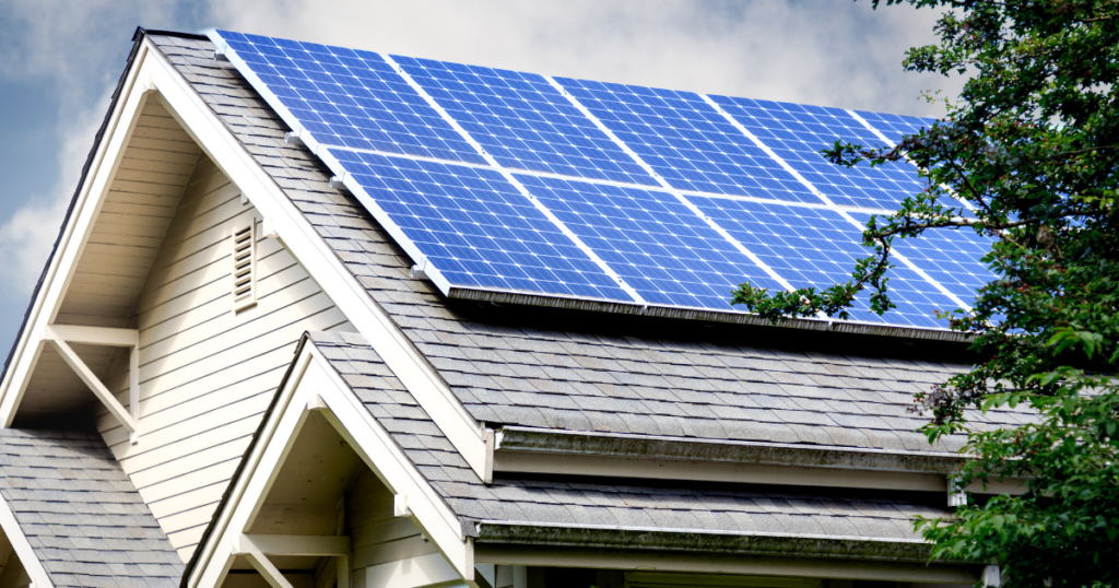 solar roof on house