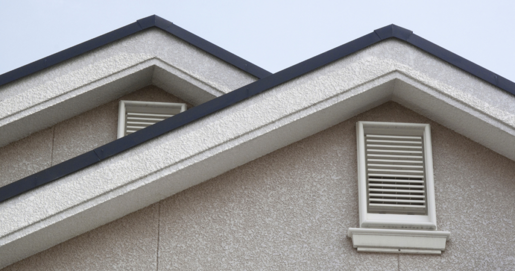 view from outside of home's attic