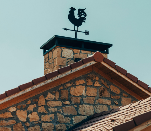 weathervane on roof