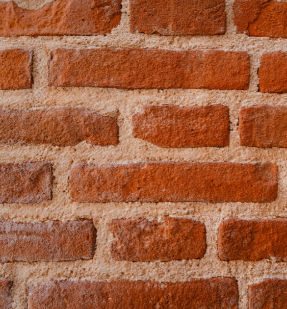 close up of brick siding
