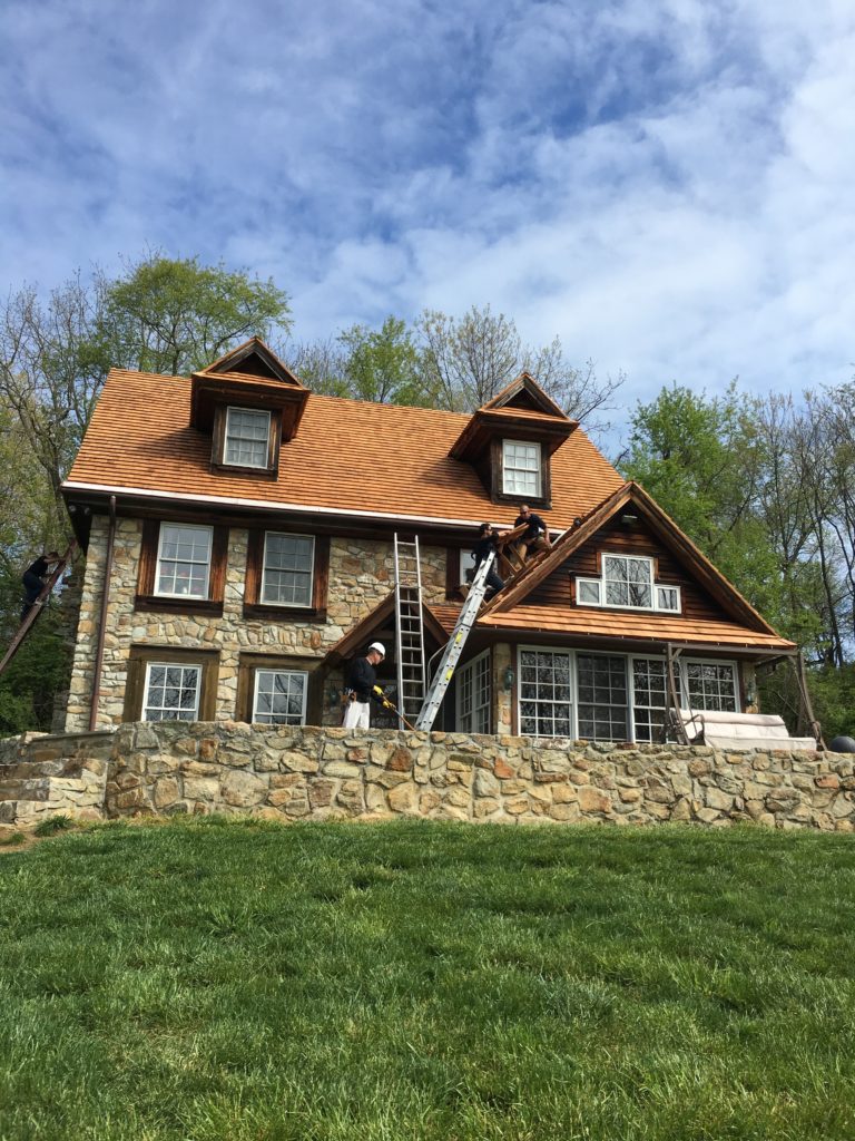 Image of a house with a cedar roof