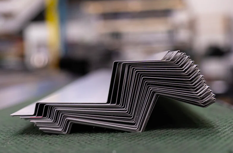 A pile of flashing for roofing.