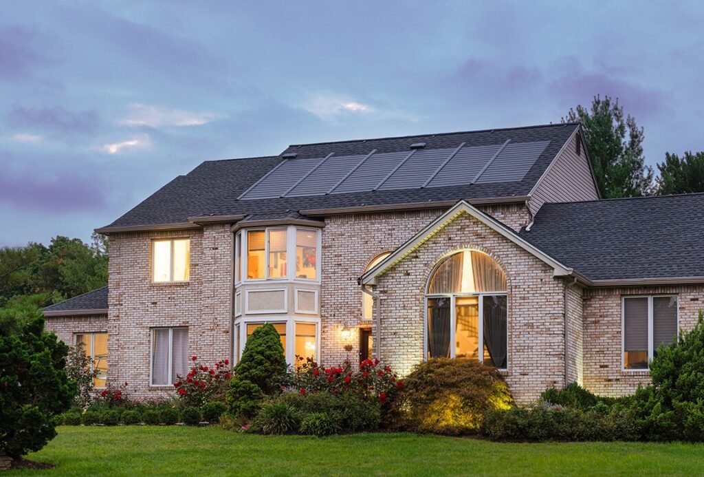 home with solar roof
