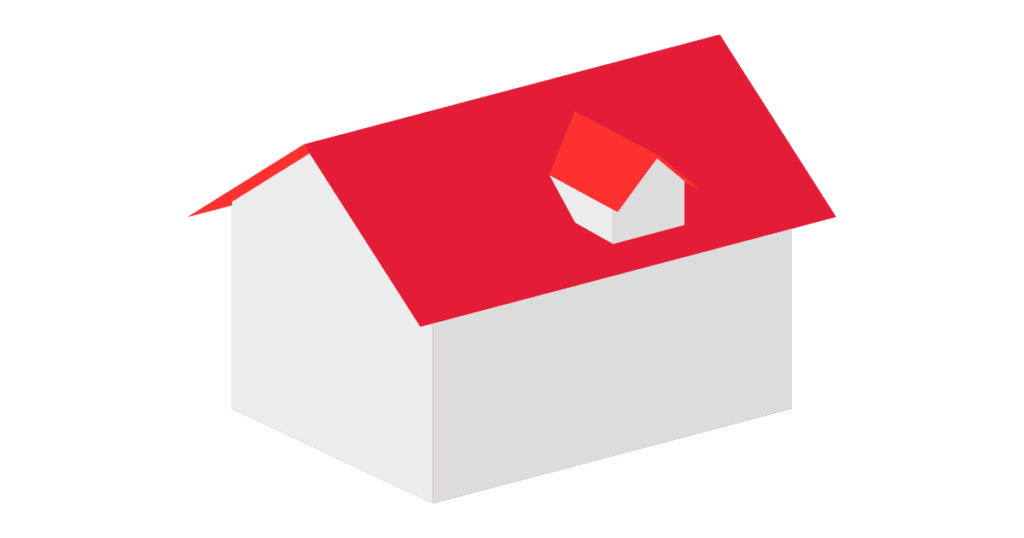representation of a dormer roof