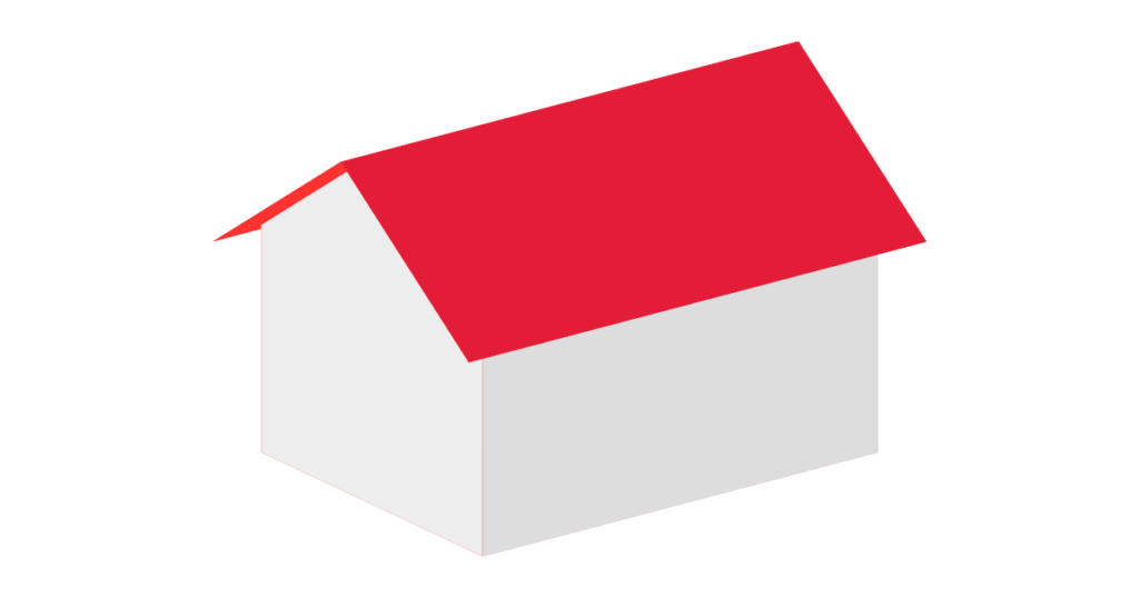 representation of a gable roof