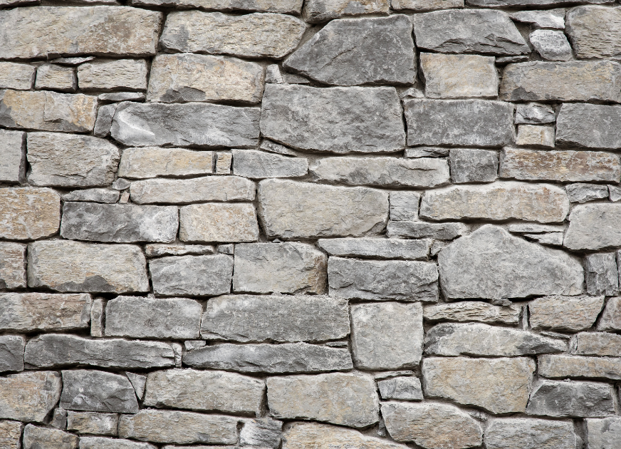 close up of stone siding